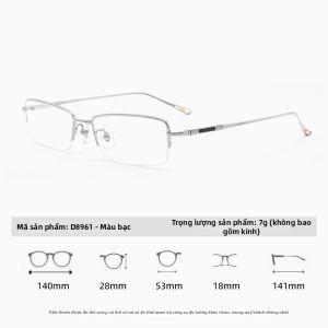 ZEISS | Gọng Kính Không Viền Titanium Chống Ánh Sáng Xanh Có Độ