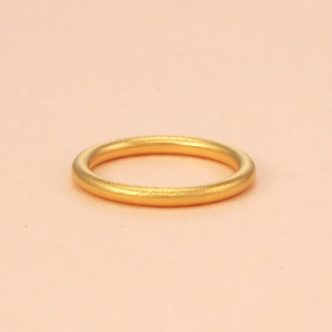 Chow Sang Sang 周生生 999.9 24K Pure Gold Cultural Blessings Minimalist Ring for Women (Size: 12 Diameter 16.2mm) 93711R Price-by-Weight 1.49g Gold