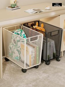 WUBUWEI | Portable Book Organizer Rolling Trolley