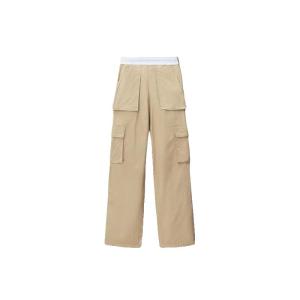 Khaki Color High Waist Multi-Pocket Workwear Womens Pants Versatile Casual Trousers for Ladies High Waist Design Sensation