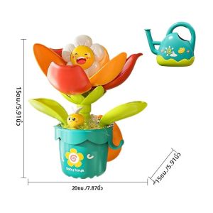 Magical เด็กเล่นน้ําดอกไม้หม้อของเล่นรดน้ําและดอกพร้อมถ้วยดูดอ่างอาบน้ําและกลางแจ้งฤดูร้อนตลกห้องน้ําเกม