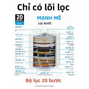 Bộ Lọc Nước Tắm 20 Cấp Độ Công Suất Cao - Loại Bỏ Clo & Fluoride Làm Mềm Nước Cứng Cho Làn Da Và Mái Tóc Khỏe Mạnh - Tương Thích Với Hầu Hết Các Loại Vòi Sen