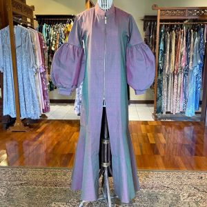 Long Zipper Katun Songket by Dian Pelangi LIMITED EDITION Busana Muslim Maxi Dress Gamis Kaftan Gaun Outfit Busui Pesta Pernikahan Kondangan Lebaran Wanita Hijaber Cantik Anggun Modis Modern Simple Elegan Mewah Model Arab Terbaru Motif Polos Kekinian