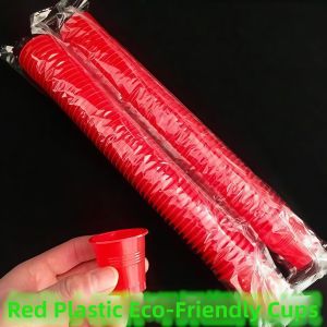Jiaxun | Disposable Red Mini Plastic Drinking Cups For Weddings And Ceremonies