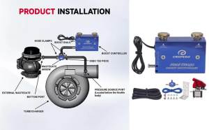 1 Set Blue Universal Adjustable Racing Dual Stage Electronic Turbo Turbocharger Psi Boost Controller Kit/w Switch High Quality