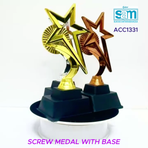 Plastic Trophy ACC1331 Screw Medal (Hadiah Sukan Sekolah Dan Anugerah Cemerlang) Piala Cenderahati.