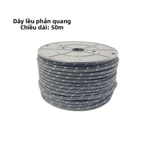 Dây Dù Phản Quang 6mm 30/50m Dây Dù Chiến Thuật Dùng Cho Ngoài Trời Buộc Đồ Mái Che Thiết Bị Sinh Tồn Kayak Cano - Nhiều Màu