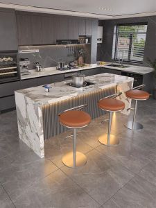 Luxury Stone Rock Board Island Table Dining Table Integrated Living Room Tea Bar Table Home Open Kitchen Counter Top