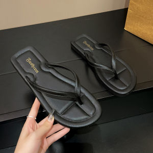 Summer Silver Womens Flat Bottom Anti-Slip Casual Beach Sandals Roman Style Korean Version Youth Daily PVC Injection Mould Slippers