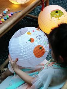 CHUDUO | DIY Hand Painted White Paper Lantern for Children Moon Festival Decoration
