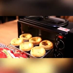 3 In 1 Breakfast Maker Toaster Coffee Machine Oven Electric Frying MultiFunction Electric Oven Breakfast Machine