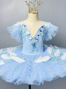 New Childrens Ballet Skirt Performance Costume Professional TUTU Skirt for Girls Swan Lake Performance Uniform Velvet Fabric