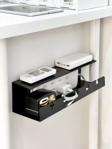 Cord Manager Cable Management Rack Slot Box under Desk Punch-Free Wire Finishing Handy Gadget Power Strip Power Strip Storage Fixed