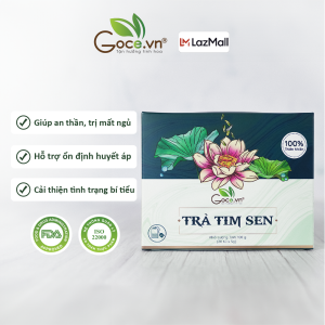 Trà tim sen (Trà tâm sen) túi lọc Goce - Thanh nhiệt ngủ ngon