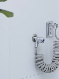 Stainless Steel Toilet Bidet Sprayer Set Shower Hose Flexible Retractable Spring With Holder For Bathroom Bidet Set