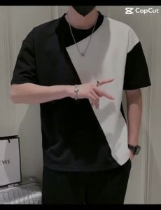 Áo thun áo thun nam tay cộc mẫu thiết kế mới ghép phối màu layer cực chất - N55