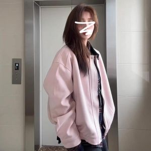 PEIZIXUAN | American Style Pink Small Size Casual Jacket