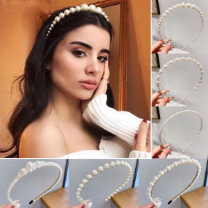 Fashion Full Pearl Hairbands Elastic Flower Women Hair Hoop Bands Headband Bezel Girls Hair Accessories Headdress
