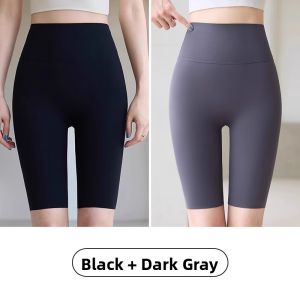 Miiow | Cat Person Five-Quarter Sharkskin Yoga Pants Women High Waist Seamless Ice Silk Thin Base Layer No Riding No Line Sports Yoga Pants