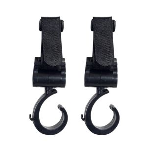 Large Hook Stroller Hook 360 Rotary Hook and Loop Pram Accessories Durable Multi-Purpose Pushchair Hanger Baby Stroller