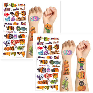 Miếng Dán Hình Ma Cà Rồng Bí Ngô Halloween Mới 20 Miếng Quà Tặng Tiệc Không Độc Hại Chống Thấm Nước Miếng Dán Mặt Vui Nhộn Cho Trẻ Em