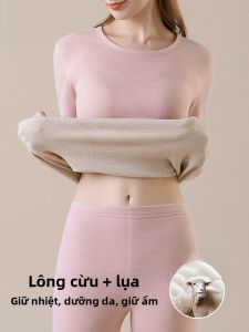 MiiOW | Áo lót giữ nhiệt dày dặn cho nữ MiiOW Cat People Áo khoác len lót lông cừu mùa thu đông quần áo giữ nhiệt độ ngọt ngào