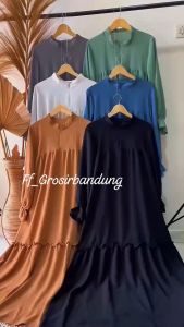 dress wanita baju kondangan terbaru 2025 dewasa ARANI MAXI Dress Gamis putih simple elegan fashionable