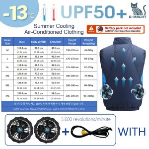 Áo Làm Mát USB 12V/5V Với 4 Quạt Thoáng Khí Không Tay Điều Hòa Không Khí Mùa Hè Dành Cho Nam & Nữ Chống Nóng Dùng Cho Công Việc Ngoài Trời