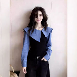 ZHILU | Flattering Slimming Stripe Long Sleeve Shirt For Women