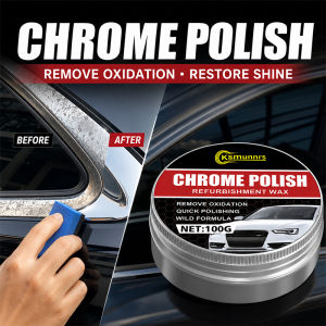 1pc 100g Car Chrome Restoration Paste Polishing Repair Cream for Door Handles Window Trim Emblems and Chrome Parts