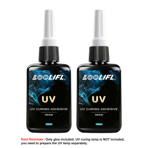 LOOLIFL | Loolifl Uv Resin 50ml High Transparency Uv Curing Glue Crystal Clear Hard Uv Resin Suitable for DIY Jewelry Ornaments Glass Products and Resin Crafts
