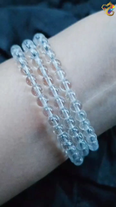 Collection Grade White Topaz Bracelet (Single / 3 Rounds)