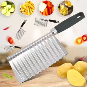 Sunlight Potato stainless steel wave knife vegetable fruit multi-function cutter cooking tools and equipment papercutter heavy duty potatoes fries cutter potato slicer french fries cutter food cutter vegetable chopper wavy cutter slicer kitchen utensil