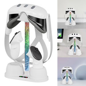 Trạm Sạc Bộ sạc điều khiển đèn RGB Máy tính để bàn VR đứng kính VR lưu trữ đứng cho Oculus/Meta Quest 3