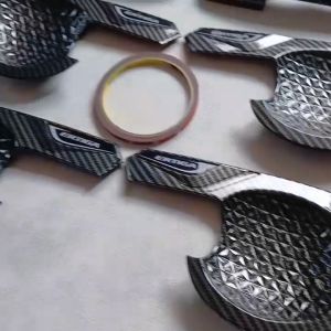 Paket Outer Door Cover Handle Pegangan Pintu Tank Cover Mobil Ertiga Lama 2012 - 2017 Glossy Carbon