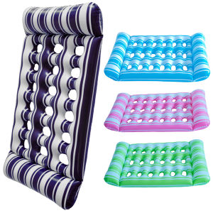 [Ueb Flagship Mall]Inflatable Floating Bed Portable Hammock Recliner Chair Foldable Inflatable Water Sleeping Bed for Swimming Pool Party