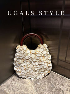 UGALS | FashioN Handmade Beaded Pearl Shell Bag
