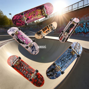 Finger Skateboard Shallow Concave Double Upturned Blister Card Package Fingerboard with Metal Bridge Competitive Fingertip Toy