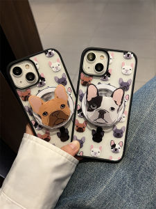 Iperk Bull Mastiff Magnetic Absorption Acrylic Phone Case for iPhone 17 pro Max Soft Edge Personalized Cartoon Creative 14 pro