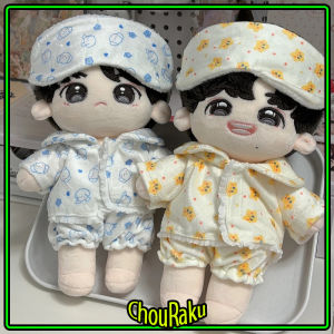 For 10/15/ 20cm Cotton Doll Plush Pajamas Home Sleepwear Clothes Pyjama Set With Sleep Eye Mask Doll Clothing Home Wear