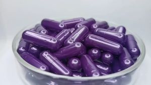 OSPA High Quality Empty Gelatin Capsule Pearl Purple Color 1000 Capsules Size 0