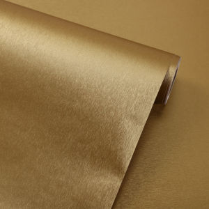 Gold Sticker Self Adhesive Fridge Magnet Foil Gold Leaf Fridge Door Decorative Stainless Steel Metal Brushed Wall Cabinet Sticker Renovation