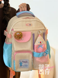 Large Capacity Dual-Shoulder Backpack for Junior High School Girls College Students High School Students Travel Computer Backpack