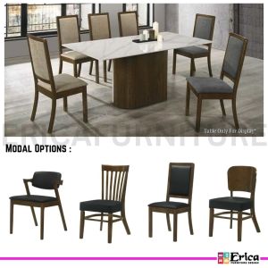 🔥FREE SHIPPING🔥 Laila Wooden Dining Chair/ Solid Wooden Chair/ Fabric Chair/ Leather Wooden Chair