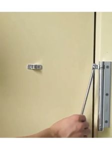 Concealed Automatic Door Closer Stainless Steel Hydraulic Spring Buffer Automatics Closes The Doors
