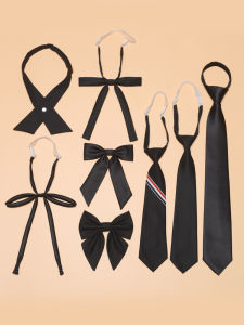 Romguest | Black Pre-tied Academic Style Tie