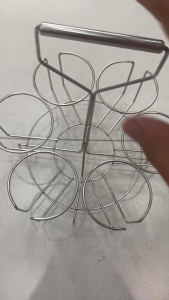 Xách Cốc 6 Ly Inox Loại Tròn dày phi 9cm