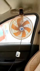 Quạt Kẹp Ô Tô Xe Tải Cắm Tẩu Có Chức Năng Xoay 12V 24V Lồng Sắt Cao Cấp Kẹp Bình Ắc Quy