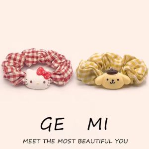 HelloKitty บ้านเกิด Kawaii ยางรัดผมลายสุนัข ยางรัดผมลายอ้อย ยางรัดผมลายการ์ตูนสำหรับผู้ชายและผู้หญิง