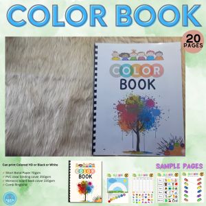 COLOR BOOK Preschool Kindergarten Toddler Kids Workbook Worksheet Home School Activity